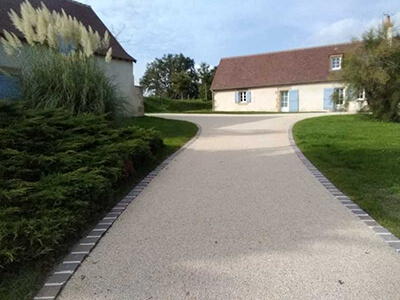 Cour en gravillonage